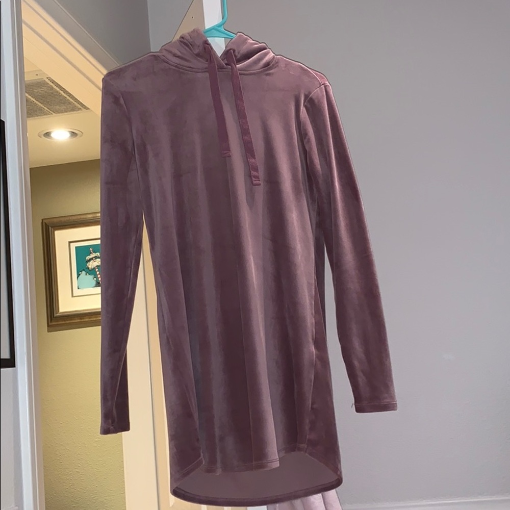 velvet sweatshirt dress